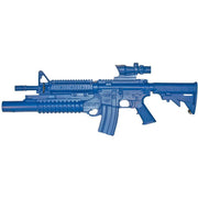 Blueguns FSM4CFTRCS203ACOG - M4 COMMANDO Flat Top Closed Stock, Fwd Rail, M203 Grenade Launcher, ACOG Training Replica - Blueguns Guns blue gun blue training guns blue guns rings blue guns Blueguns bluegun blue gun training glock 19 blue gun blue gun