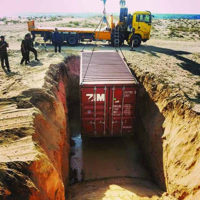 Buried Shipping Container