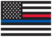 ROTHCo Thin Blue Line & Thin Red Line Flag Decal - Rothco